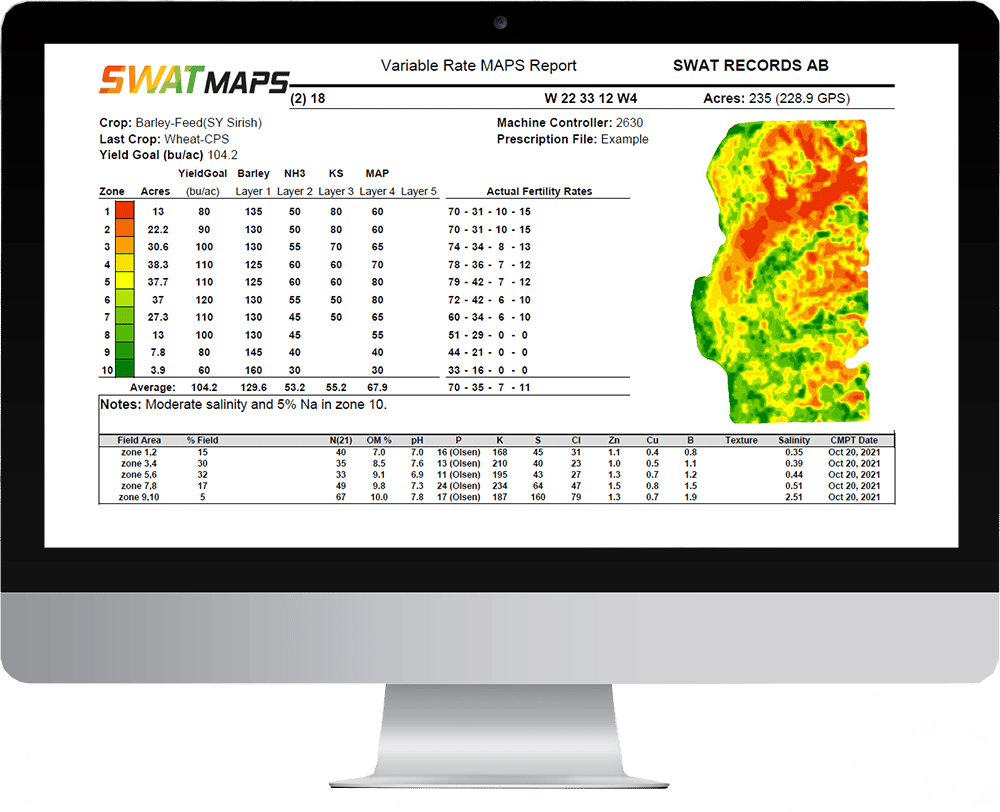 Image of SWAT RECORDS app on a computer screen